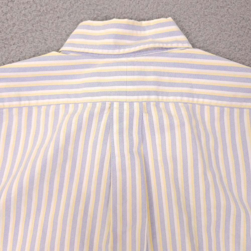 VTG Ralph Lauren Blake Shirt Mens S Blue Yellow Striped Short Sleeve Button Down - Picture 9 of 11